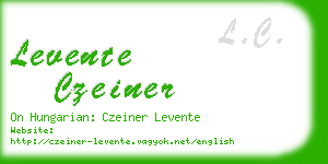 levente czeiner business card